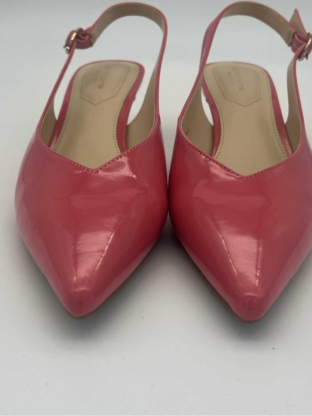 Liz Claiborne Slingback Kitten Heel Pink Women’s size 9 pointed toe shoes patent - Picture 3 of 8
